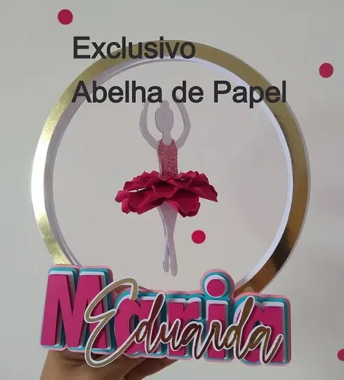 Arquivo de Corte Topo de Bolo - Bailarina