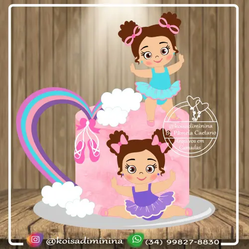 Arquivo de Corte Topo de Bolo - Bailarina