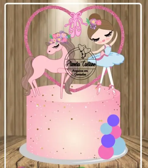 Arquivo de Corte Topo de Bolo - Bailarina