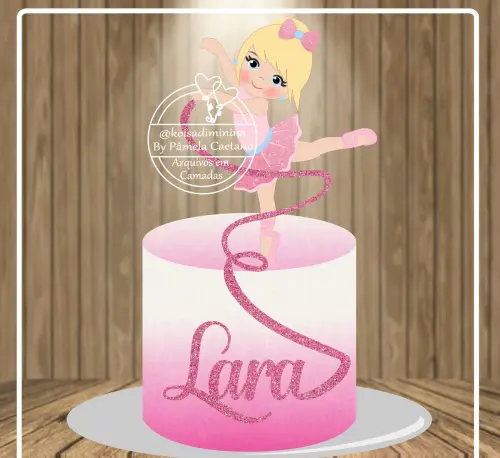 Arquivo de Corte Topo de Bolo - Bailarina