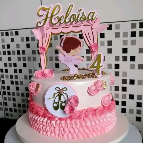 Arquivo de Corte Topo de Bolo - Bailarina