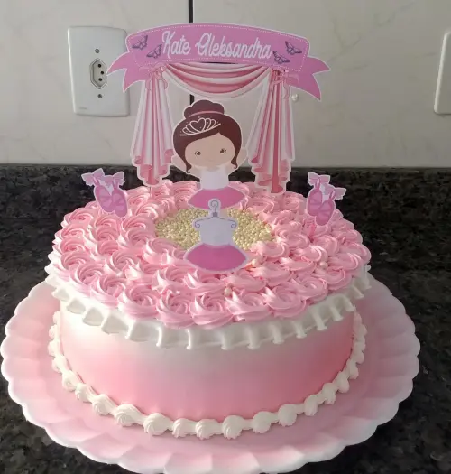 Arquivo de Corte Topo de Bolo - Bailarina