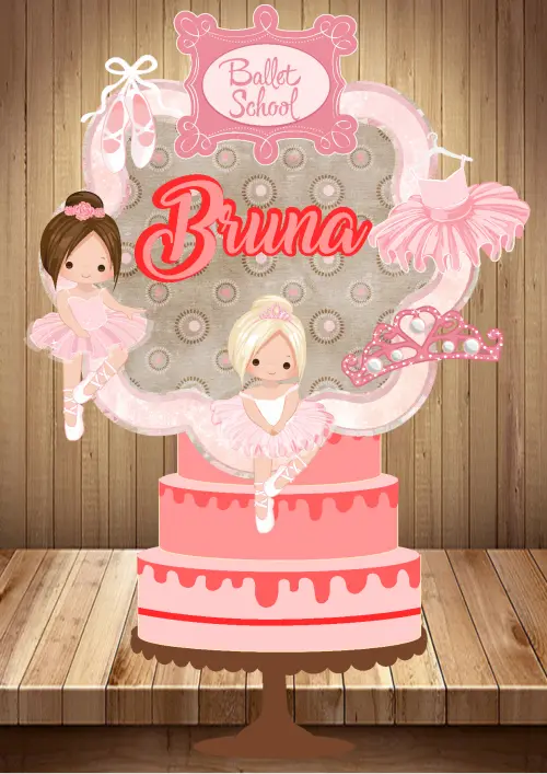 Arquivo de Corte Topo de Bolo - Bailarina