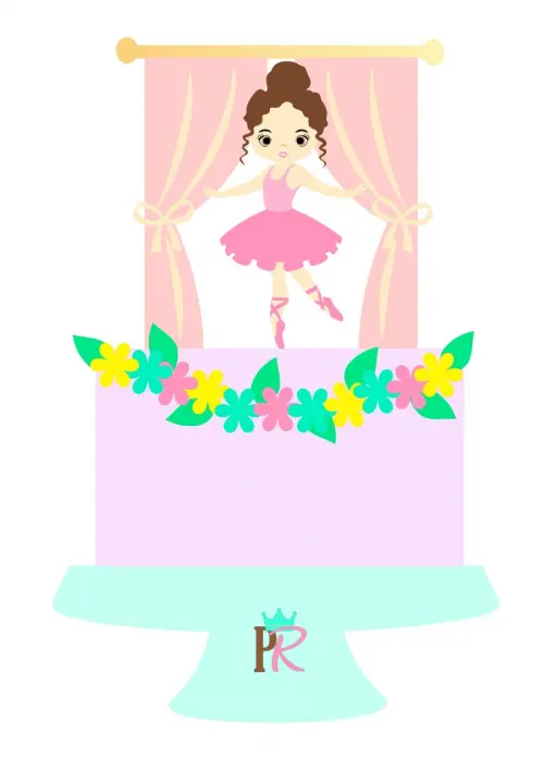 Arquivo de Corte Topo de Bolo - Bailarina