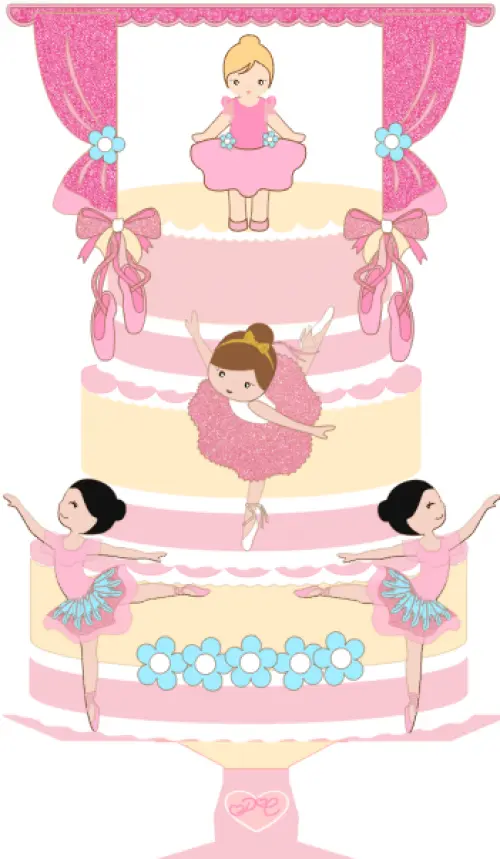 Arquivo de Corte Topo de Bolo - Bailarina