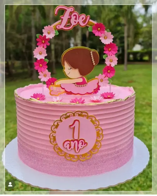 Arquivo de Corte Topo de Bolo - Bailarina