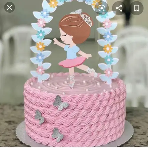 Arquivo de Corte Topo de Bolo - Bailarina