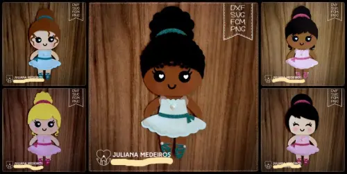 Arquivo de Corte Topo de Bolo - Bailarina