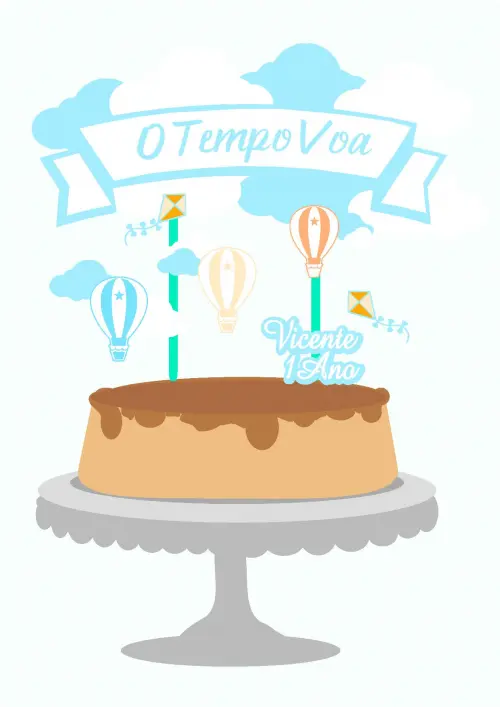 Arquivo de Corte Topo de Bolo - Balão