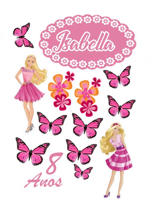 Arquivo de Corte Topo de Bolo - Barbie