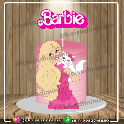 Arquivo de Corte Topo de Bolo - Barbie