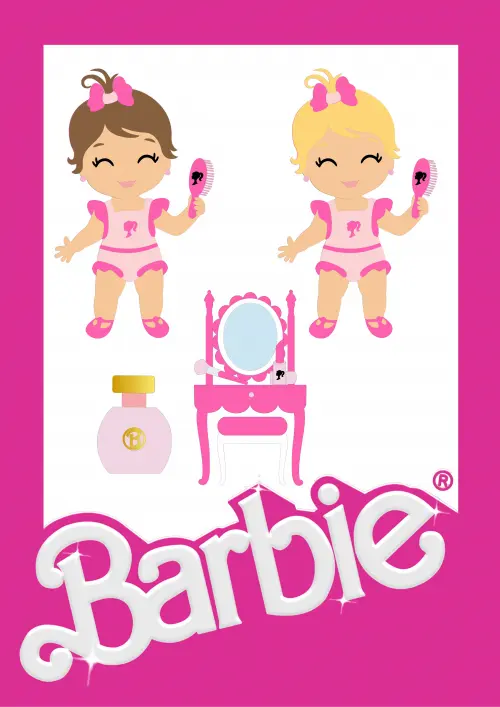 Arquivo de Corte Topo de Bolo - Barbie