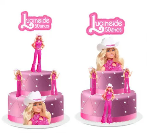 Arquivo de Corte Topo de Bolo - Barbie