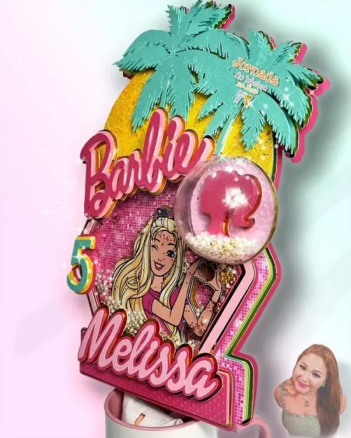 Arquivo de Corte Topo de Bolo - Barbie