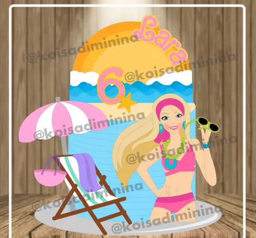 Arquivo de Corte Topo de Bolo - Barbie