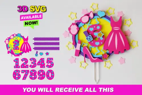 Arquivo de Corte Topo de Bolo - Barbie