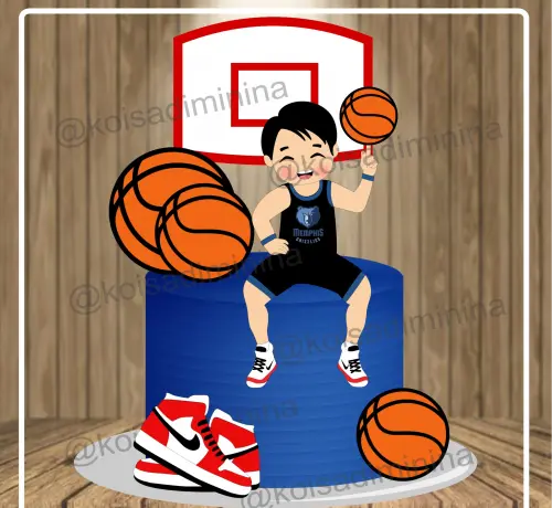 Arquivo de Corte Topo de Bolo - Basquete