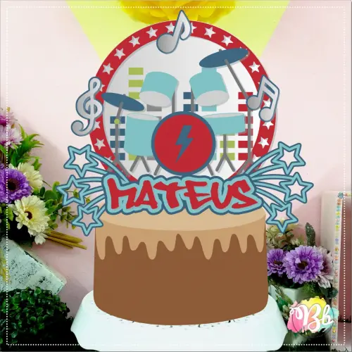 Arquivo de Corte Topo de Bolo - Bateria