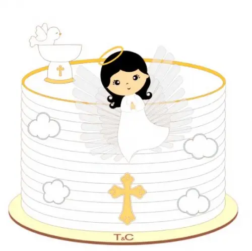 Arquivo de Corte Topo de Bolo - Batizado