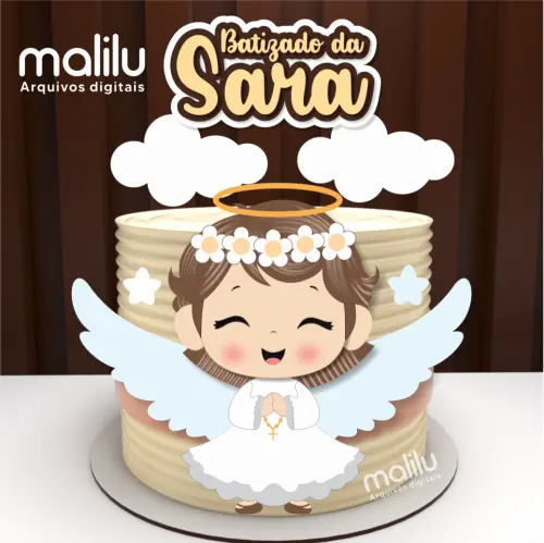 Arquivo de Corte Topo de Bolo - Batizado