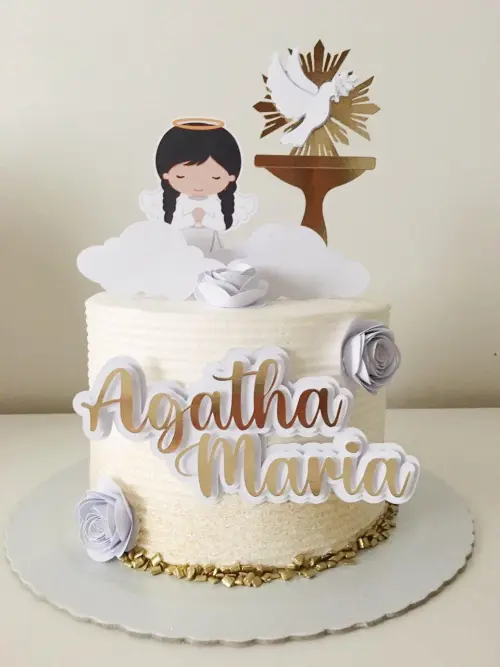 Arquivo de Corte Topo de Bolo - Batizado