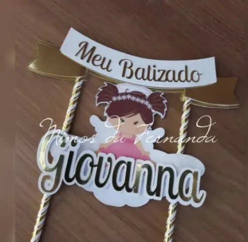 Arquivo de Corte Topo de Bolo - Batizado