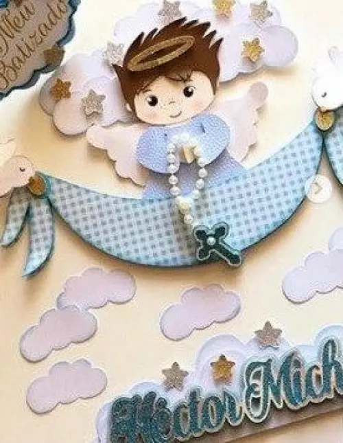 Arquivo de Corte Topo de Bolo - Batizado