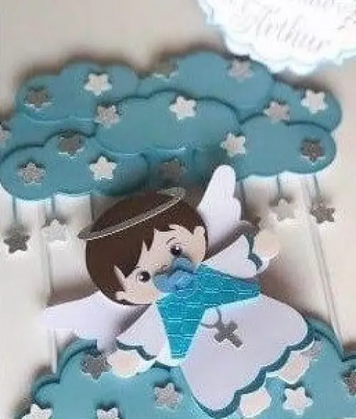 Arquivo de Corte Topo de Bolo - Batizado