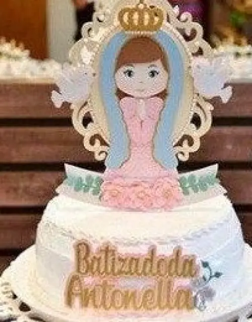 Arquivo de Corte Topo de Bolo - Batizado