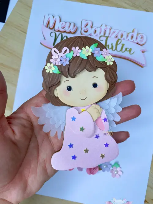 Arquivo de Corte Topo de Bolo - Batizado