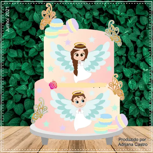 Arquivo de Corte Topo de Bolo - Batizado