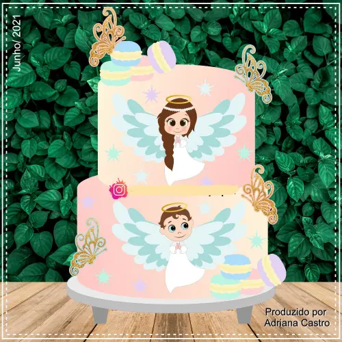 Arquivo de Corte Topo de Bolo - Batizado