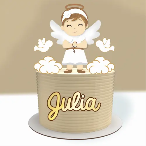 Arquivo de Corte Topo de Bolo - Batizado