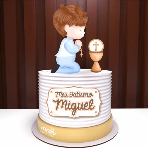 Arquivo de Corte Topo de Bolo - Batizado