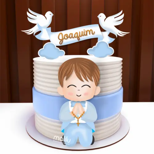 Arquivo de Corte Topo de Bolo - Batizado