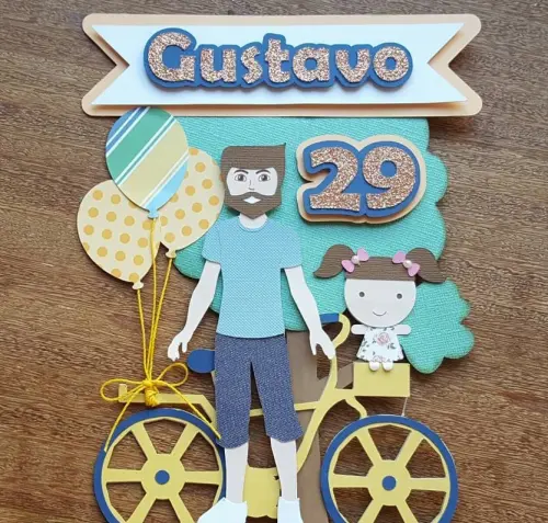 Arquivo de Corte Topo de Bolo - Bicicleta