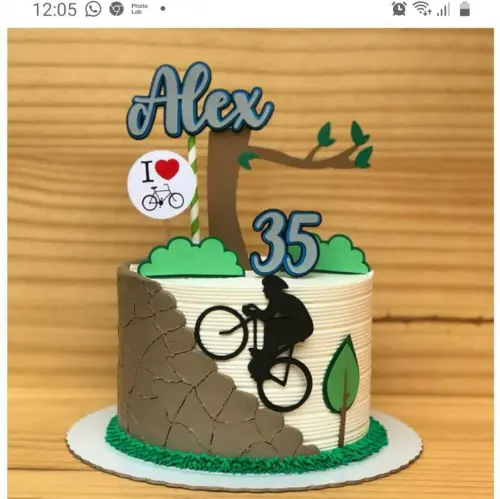 Arquivo de Corte Topo de Bolo - Bicicleta