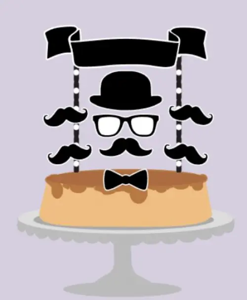 Arquivo de Corte Topo de Bolo - Bigode