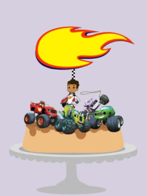 Arquivo de Corte Topo de Bolo - Blaze and the Monsters