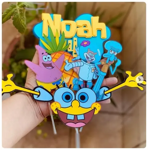 Arquivo de Corte Topo de Bolo - Bob Esponja