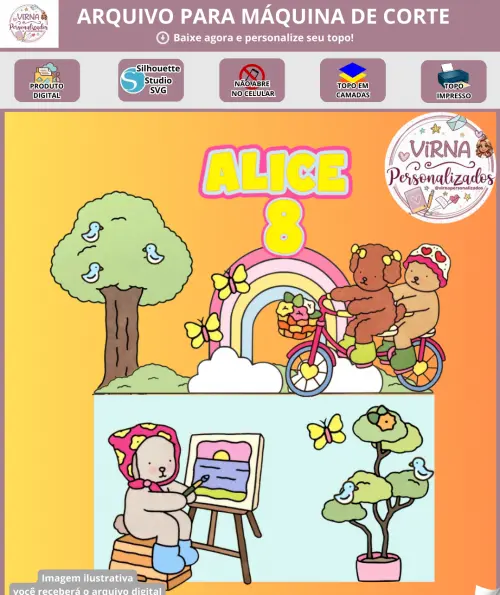 Arquivo de Corte Topo de Bolo - Bobbie Goods