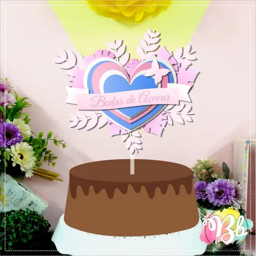 Arquivo de Corte Topo de Bolo - Bodas de Açucar