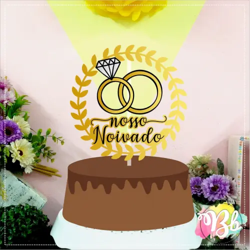 Arquivo de Corte Topo de Bolo - Bodas