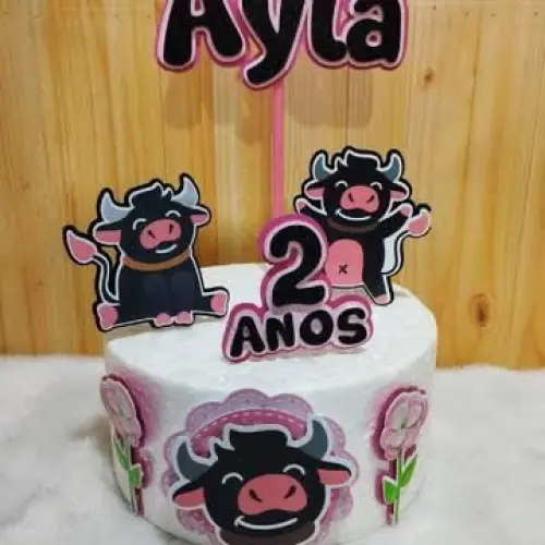 Arquivo de Corte Topo de Bolo - Boi da Cara Preta