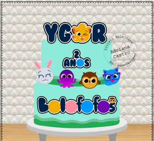 Arquivo de Corte Topo de Bolo - Bolofofo