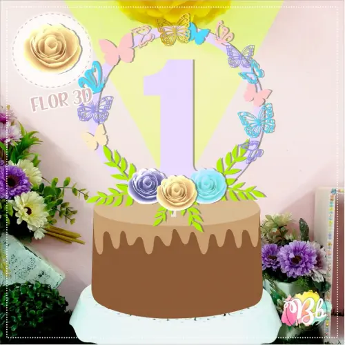 Arquivo de Corte Topo de Bolo - Borboletas