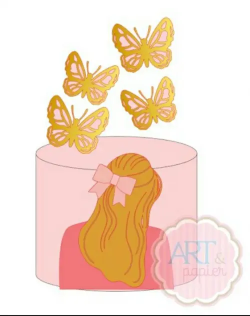 Arquivo de Corte Topo de Bolo - Borboletas