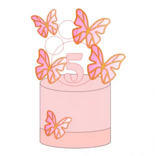 Arquivo de Corte Topo de Bolo - Borboletas