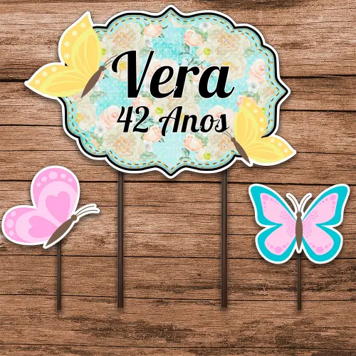 Arquivo de Corte Topo de Bolo - Borboletas