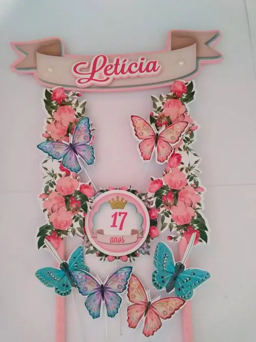 Arquivo de Corte Topo de Bolo - Borboletas